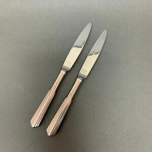 Kirk Stieff Parallel 1986 Stainless Steel 18/8 New French Hollow Knives Ribbed